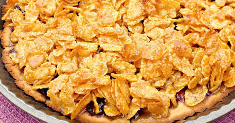 School Dinner Cornflake and Jam Tart (gluten free)