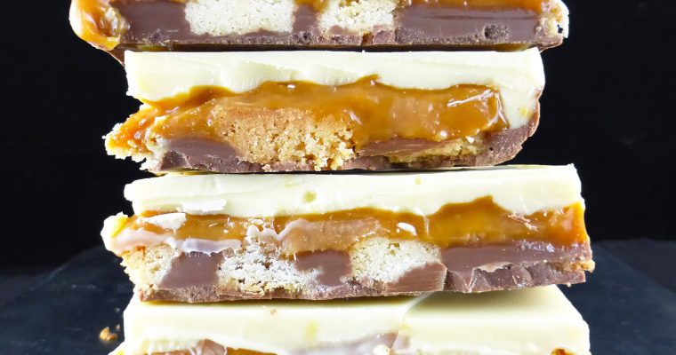 Caramel Shortbread Chocolate Bark