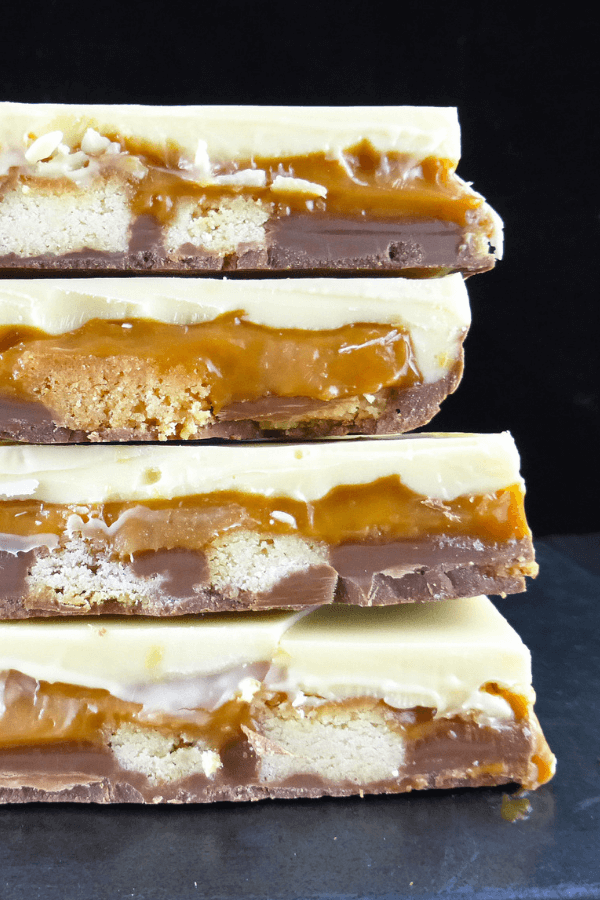 Caramel Shortbread Chocolate Bark