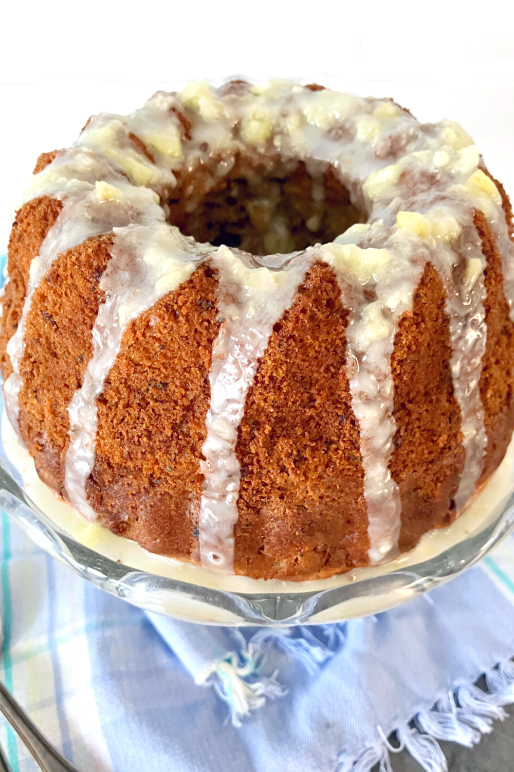 Fresh Pineapple Spelt Cake with a Pineapple Glaze (lower fat and sugar)