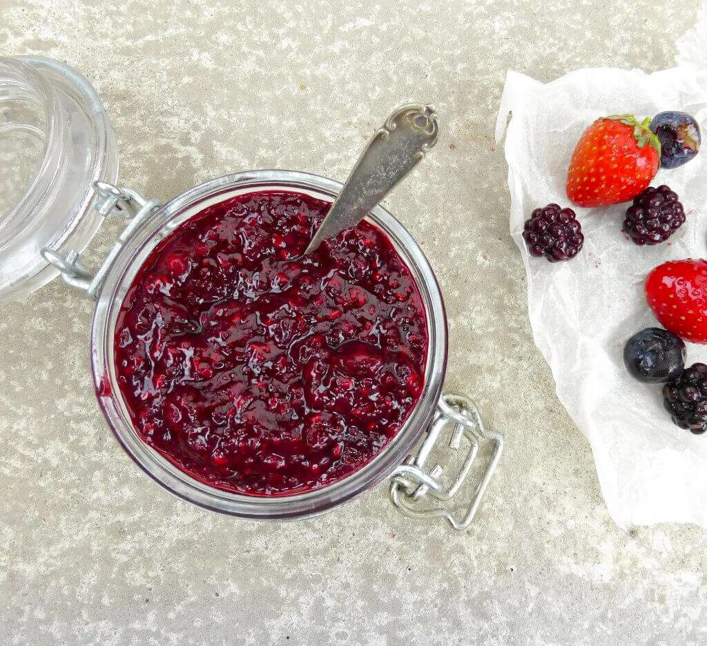 picture of berry jam in a jar