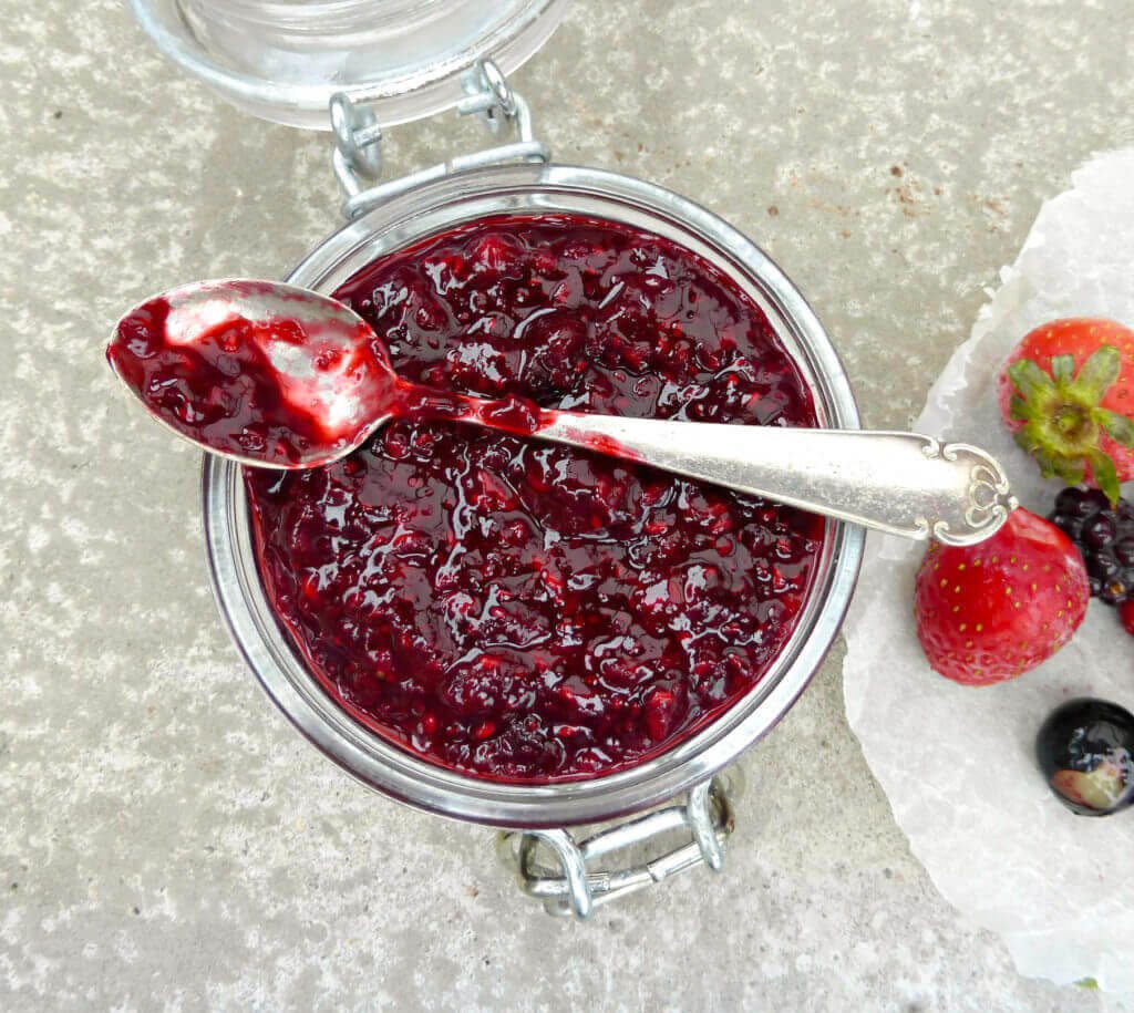 picture of berry jam in a jar