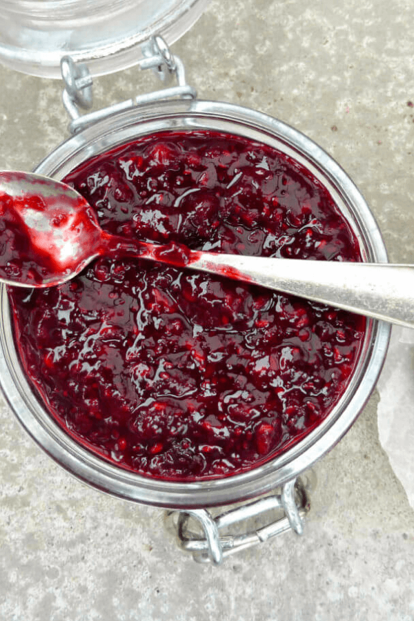 Maple Syrup Berry Jam with Lemon and Chia Seeds