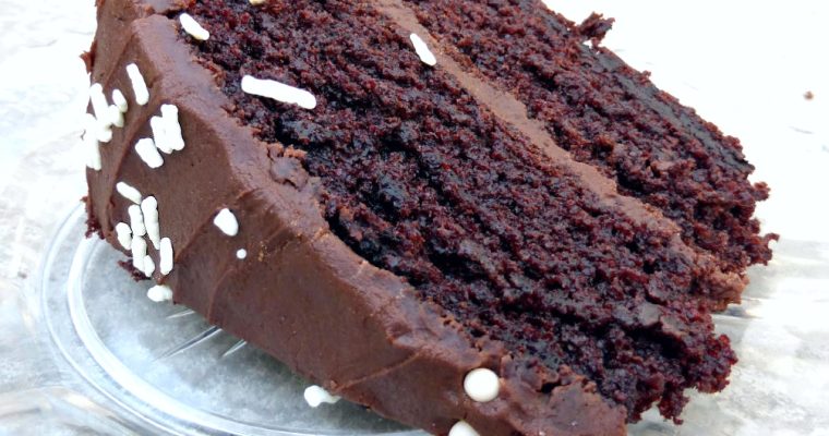 Simple Spelt Chocolate Fudge Cake