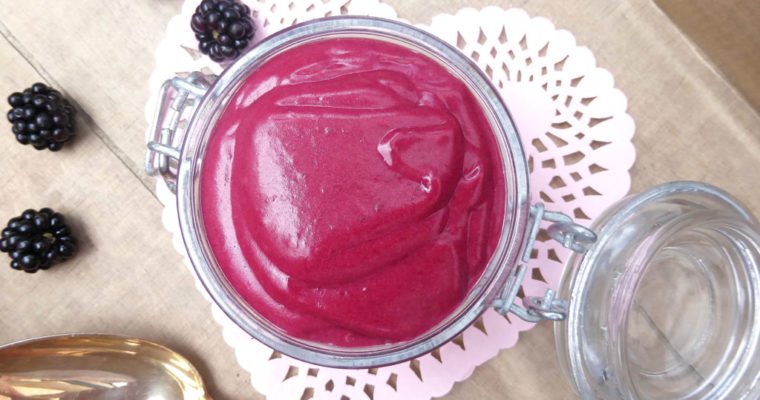 Homemade Blackberry Curd (no refined sugar and less butter)