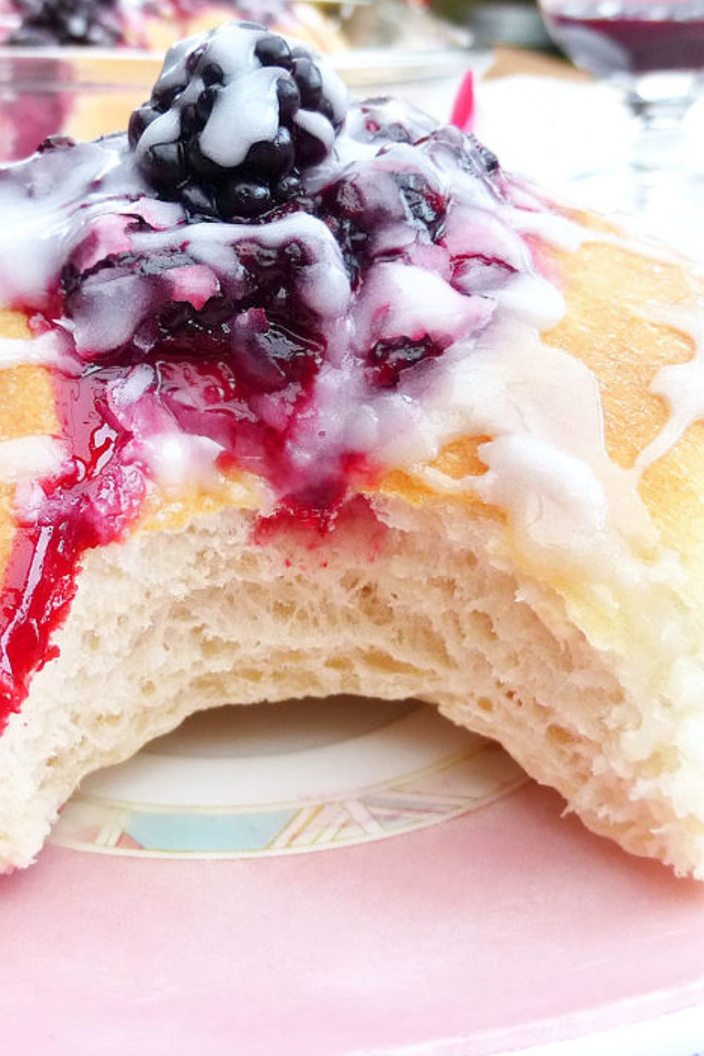 Sweet Buns Topped with Homemade Blackberry Jam