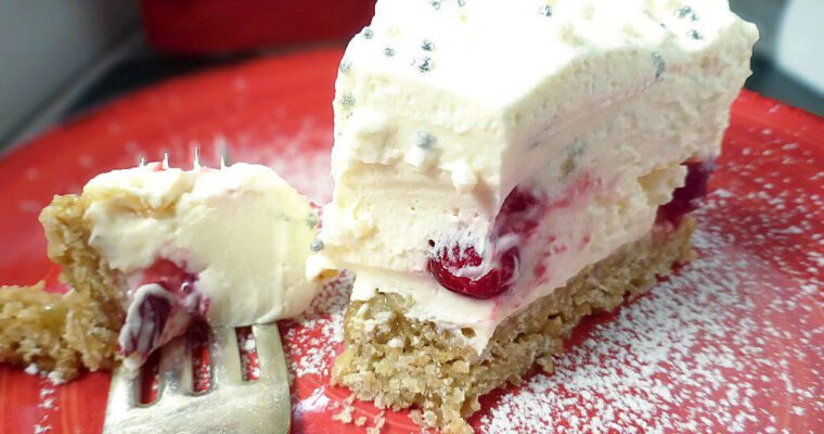 White Chocolate Truffle Cranberry Cheesecake (with a Ginger Crust)
