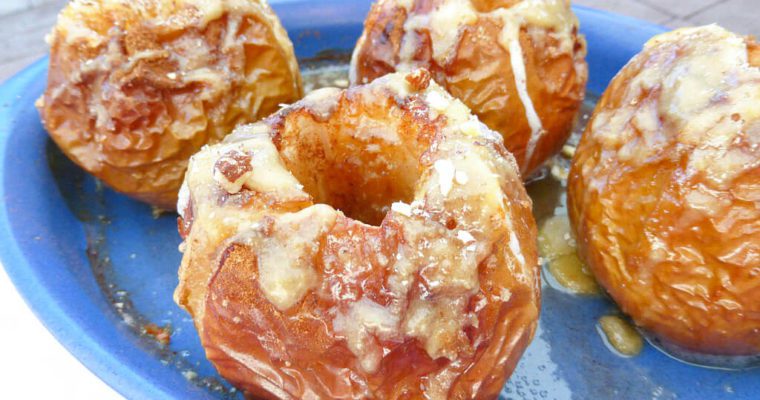 Lighter Baked Apples with Easy Homemade Caramel Sauce