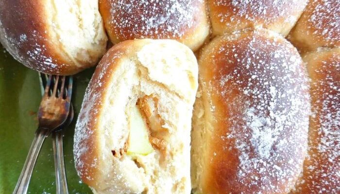 Caramel Apple Spelt Sweet Buns