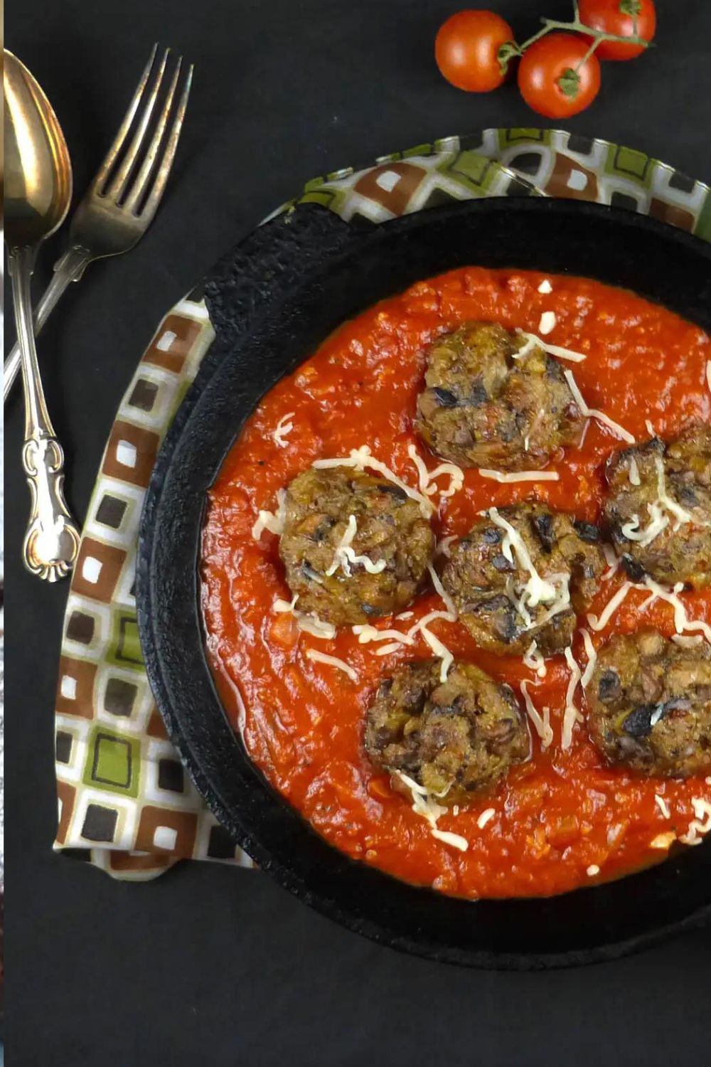 Mushroom Meatballs with Homemade Tomato Sauce