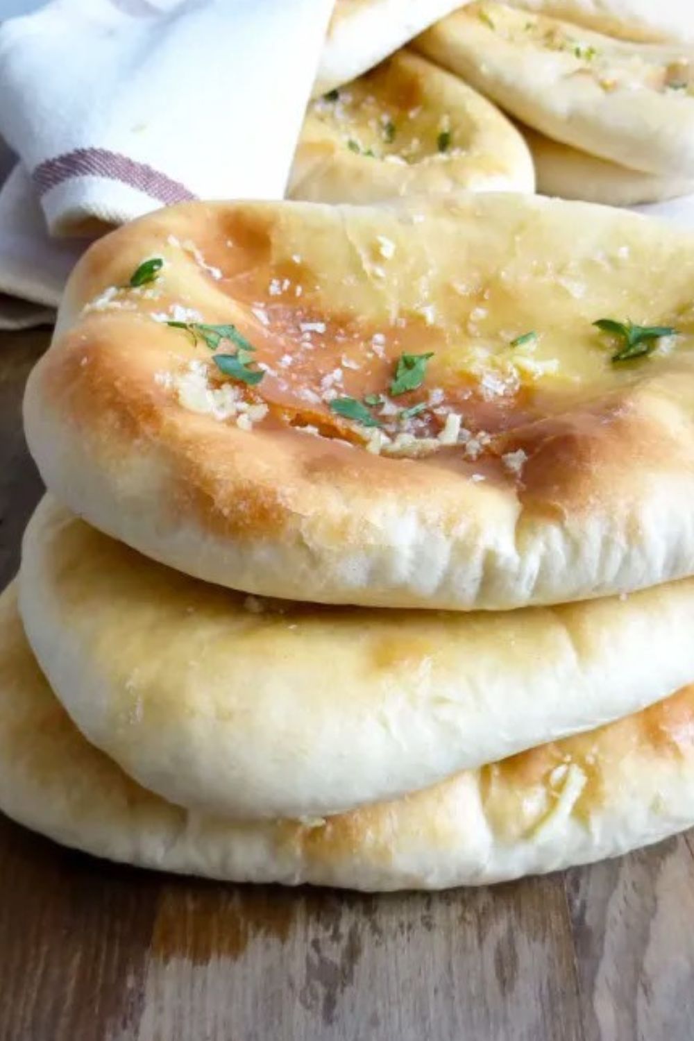 Spelt Garlic Butter Naan Bread (from scratch)