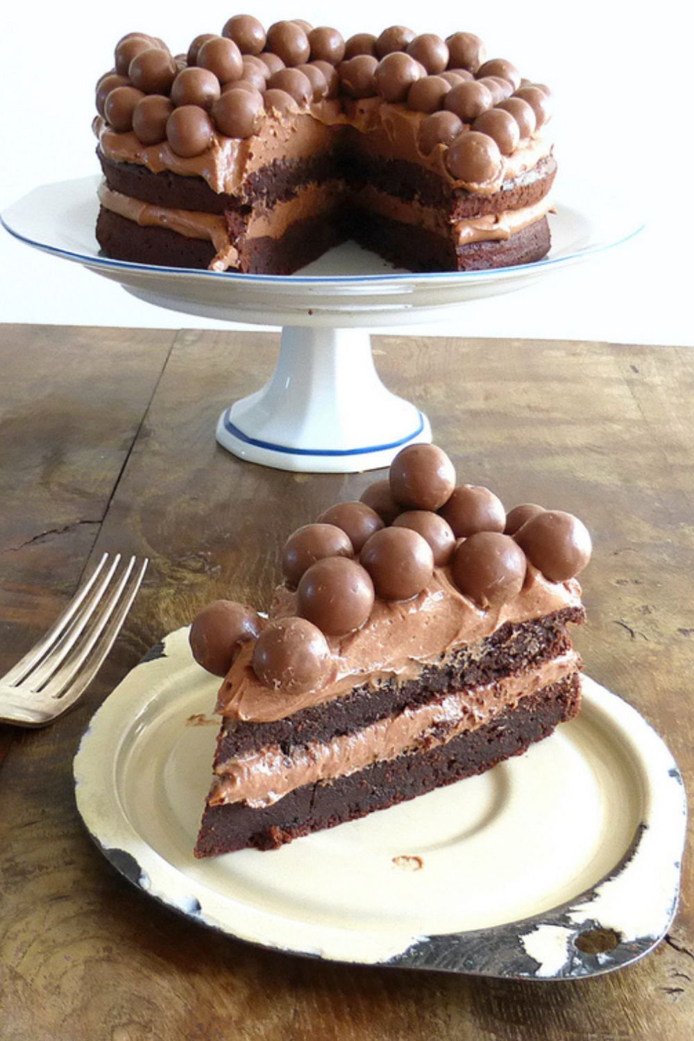 Nutella Brownie Cake with a Nutella Cream Cheese Frosting (using spelt, GF or regular flour)