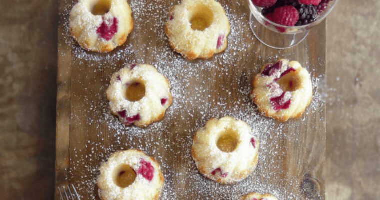 Lemon and Vanilla Mini Bundts with Mixed Berries