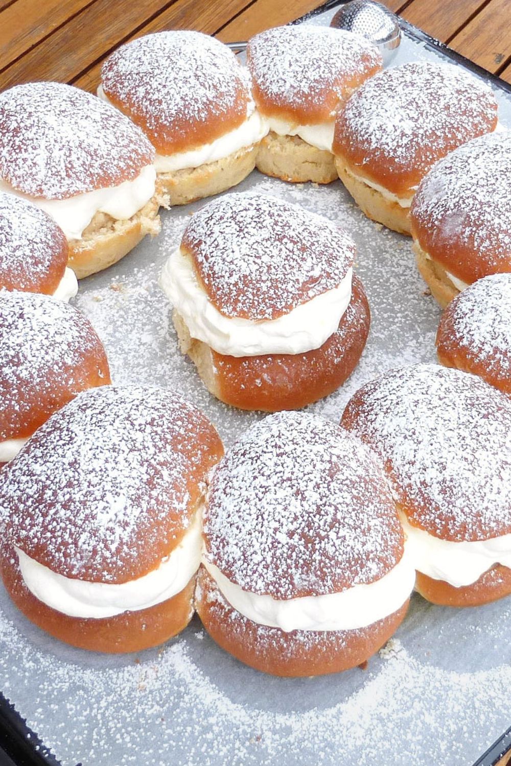 Swedish Lent Cream Buns with Cardamom & Almond Paste (Semlor)