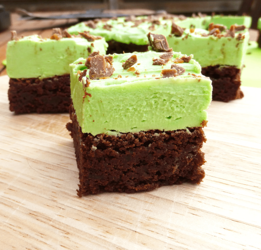 St Patrick's Day Chocolate Spelt Brownies