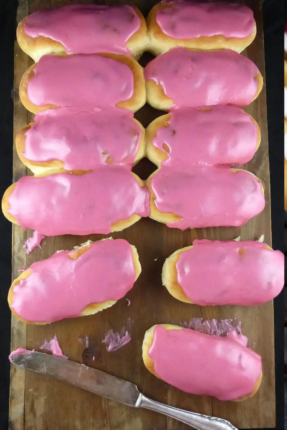 Simple Blackberry Iced Finger Buns (from scratch)