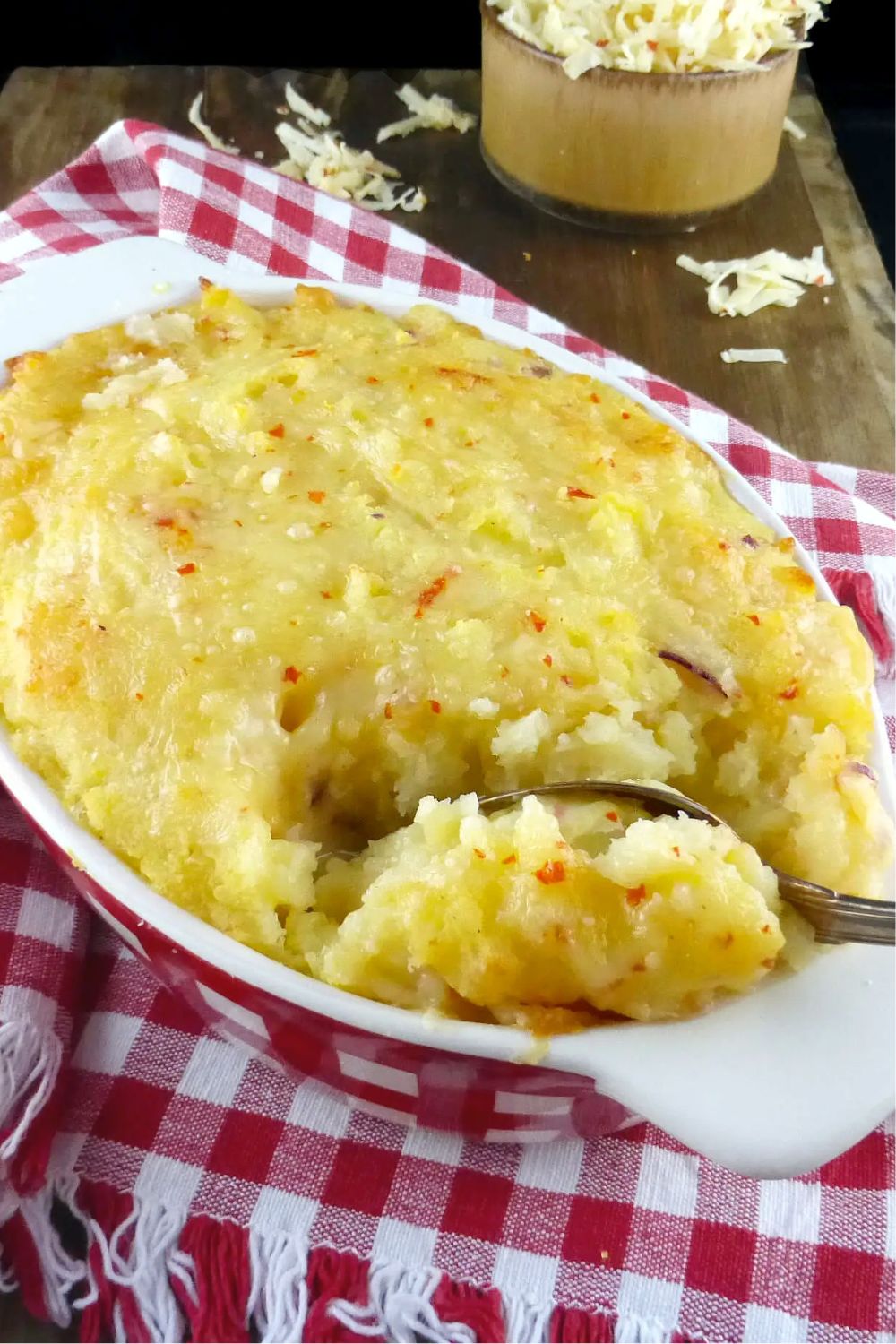 Leftover Mashed Potato Pie with Cheese and Onion