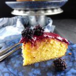 picture of a lemon and blackberry cake