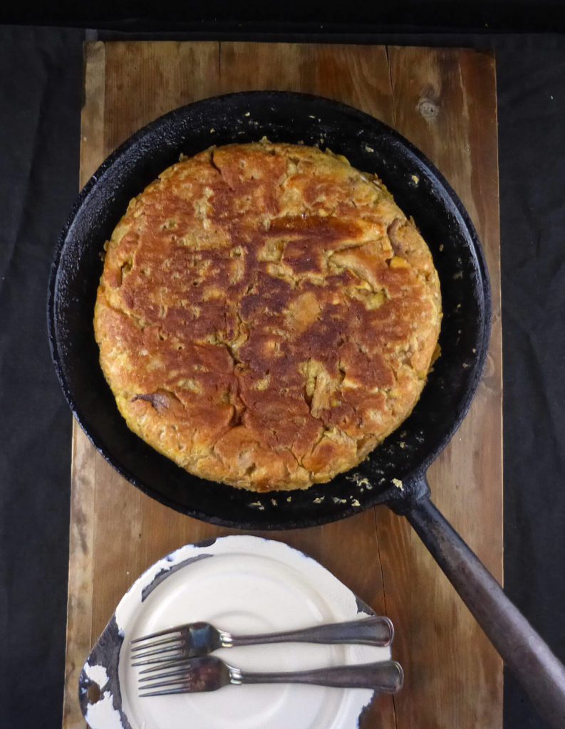 picture of eggy bread in a skillet