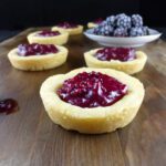 picture of blackberry cookies on a wooden board
