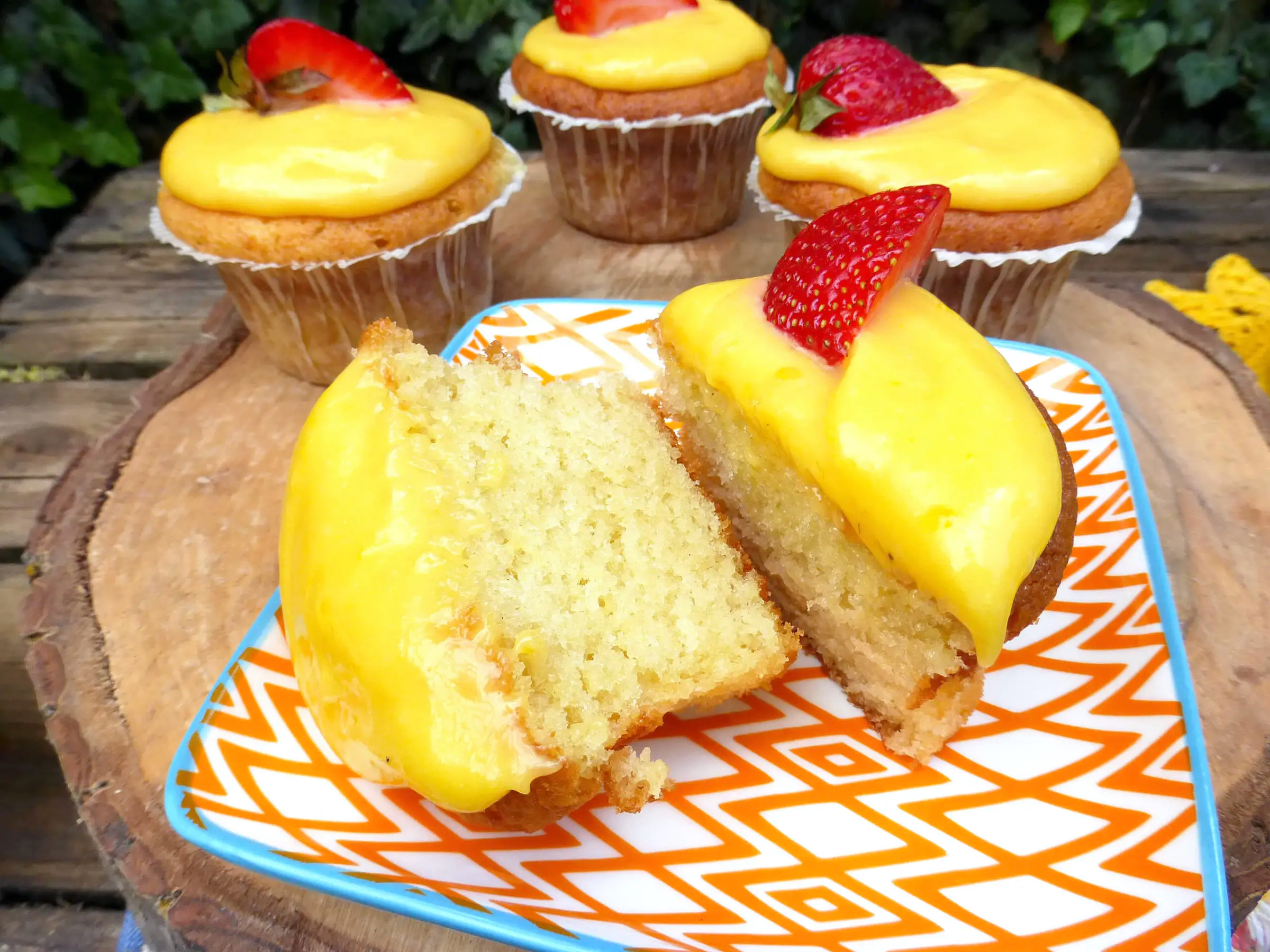 Lemon Curd and Elderflower Cupcakes