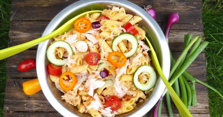 Lighter Salmon Pasta Salad