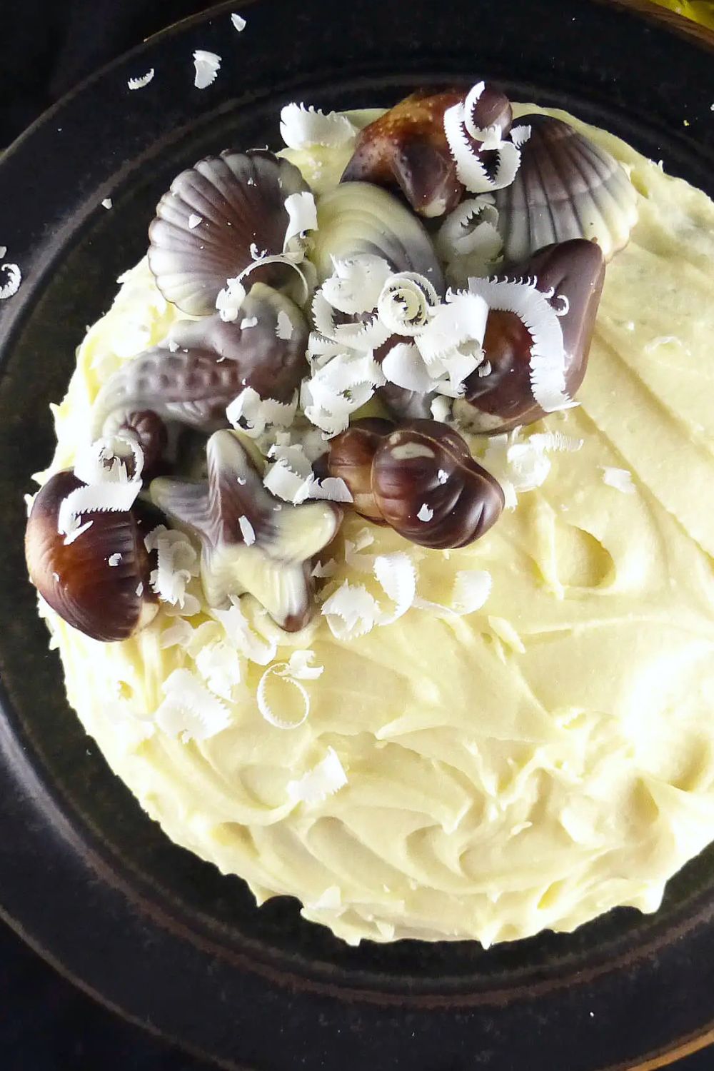 White Chocolate Mud Cake with Whipped White Chocolate Ganache