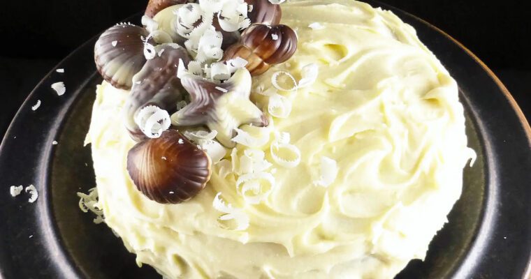 White Chocolate Mud Cake with Whipped White Chocolate Ganache