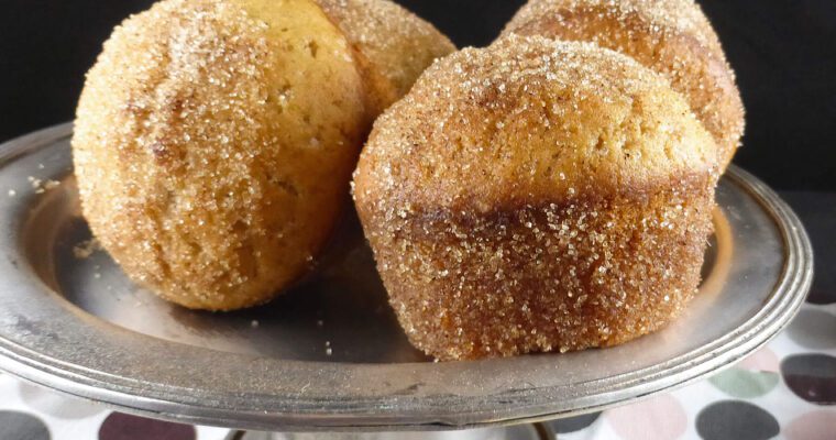 Spelt Doughnut Muffins with Raspberry Jam