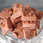 close up of chocolate fudge piled up