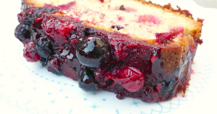 Summer Berry Drizzle Loaf Cake