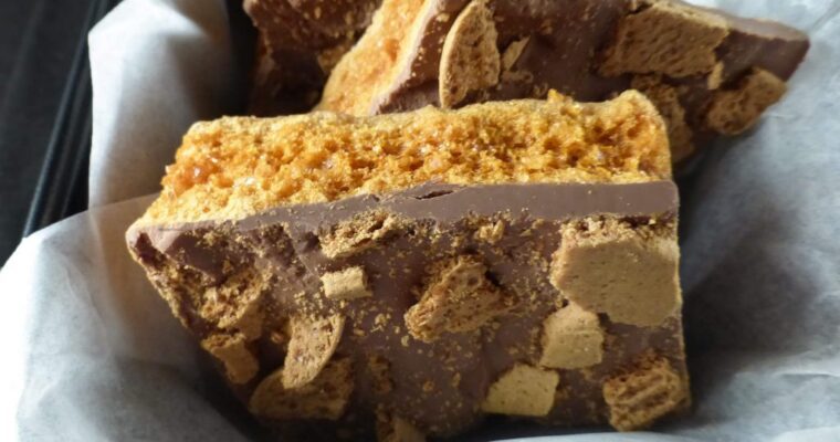 Gingerbread Chocolate Honeycomb (Cinder Toffee)