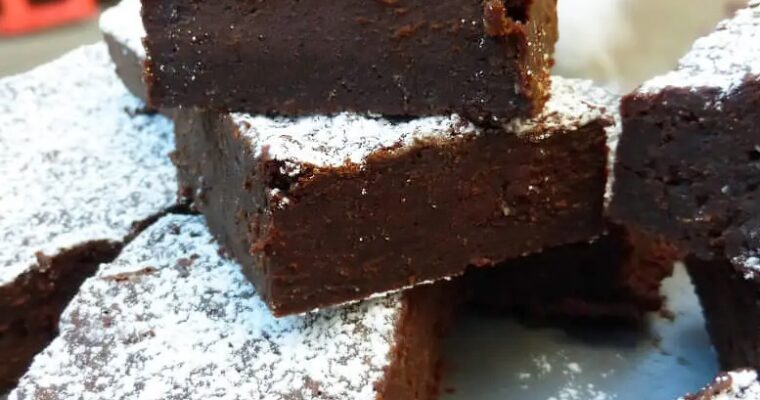 Gingerbread Spiced Dark Chocolate Brownies