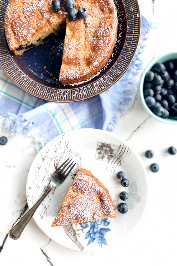 Spelt Blueberry and Lime Cake (low fat and no refined sugar)