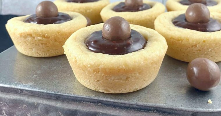 Spelt Cookie Cups with Malteser Ganache