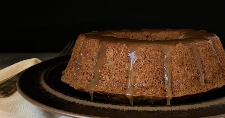 Spelt Cinnamon and Honey Cake with a Honey Butter Drizzle