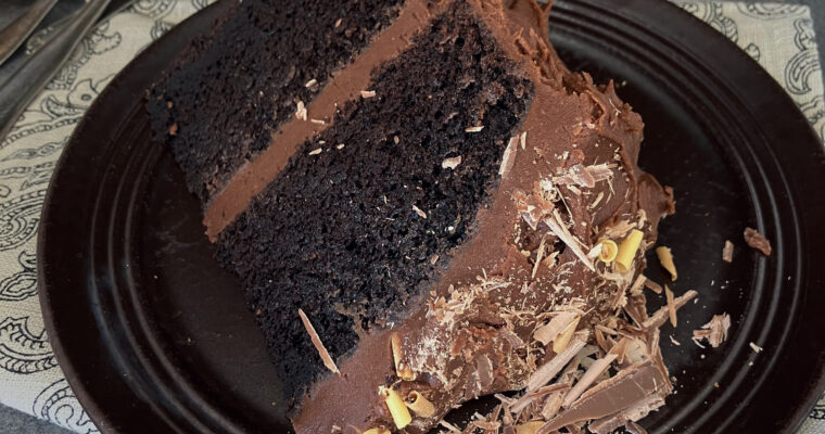 Spelt Flour Chocolate Fudge Cake (Adaptable)