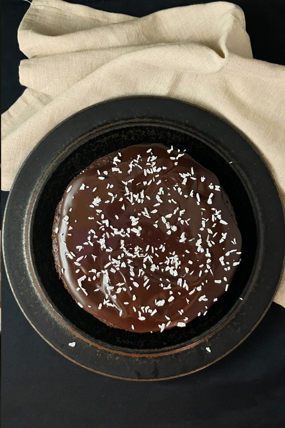 Spelt Coconut Chocolate Cake with Coconut Milk Ganache
