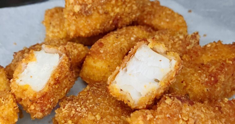 Crispy Dorito Fish Nuggets (with a Jalapeño Mayo Sauce)