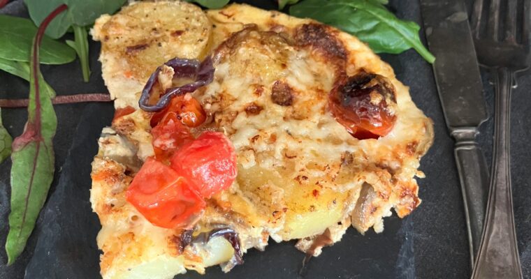 Potato and Tomato Omelette