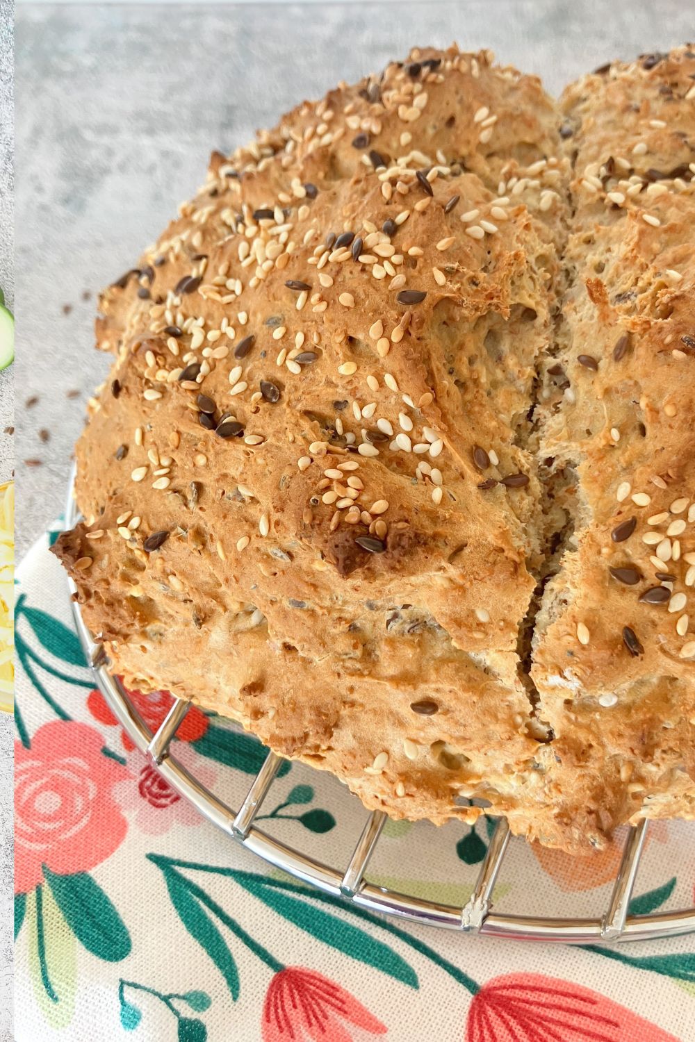 Wholemeal Spelt Soda Bread (with Ground Caraway and Seeds)