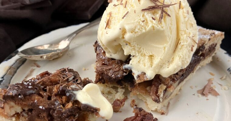 Caramel Pecan Spelt Galette with Dark Chocolate