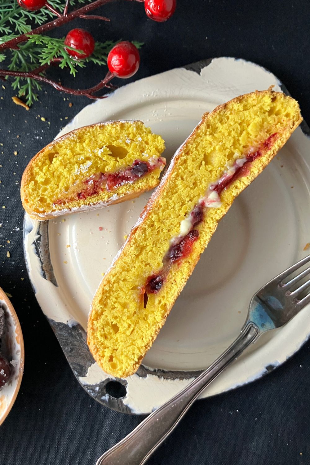 White Chocolate and Cranberry Saffron Braid