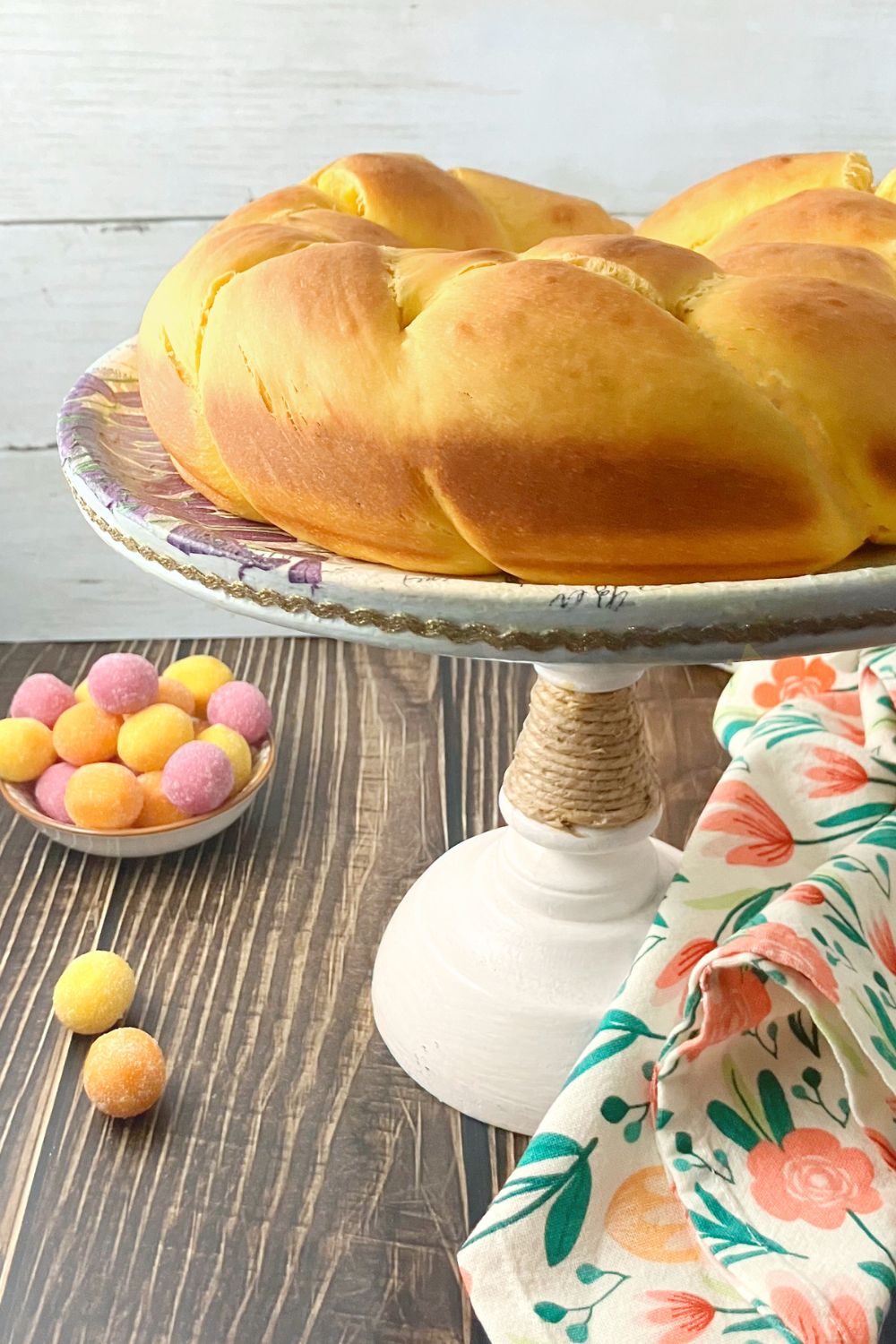 Easter Saffron Wreath Bread (with a Simple Glaze)