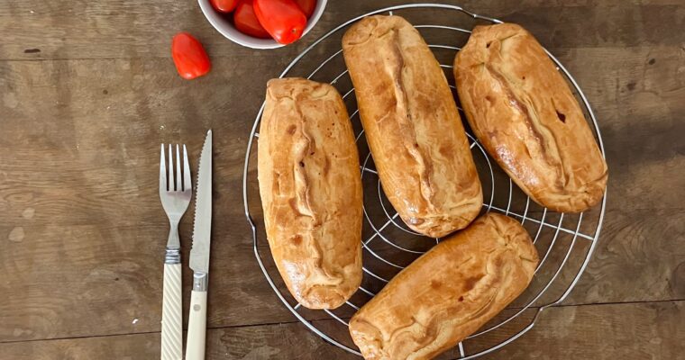 Cheese Spelt Pasties (with potatoes and red onion)