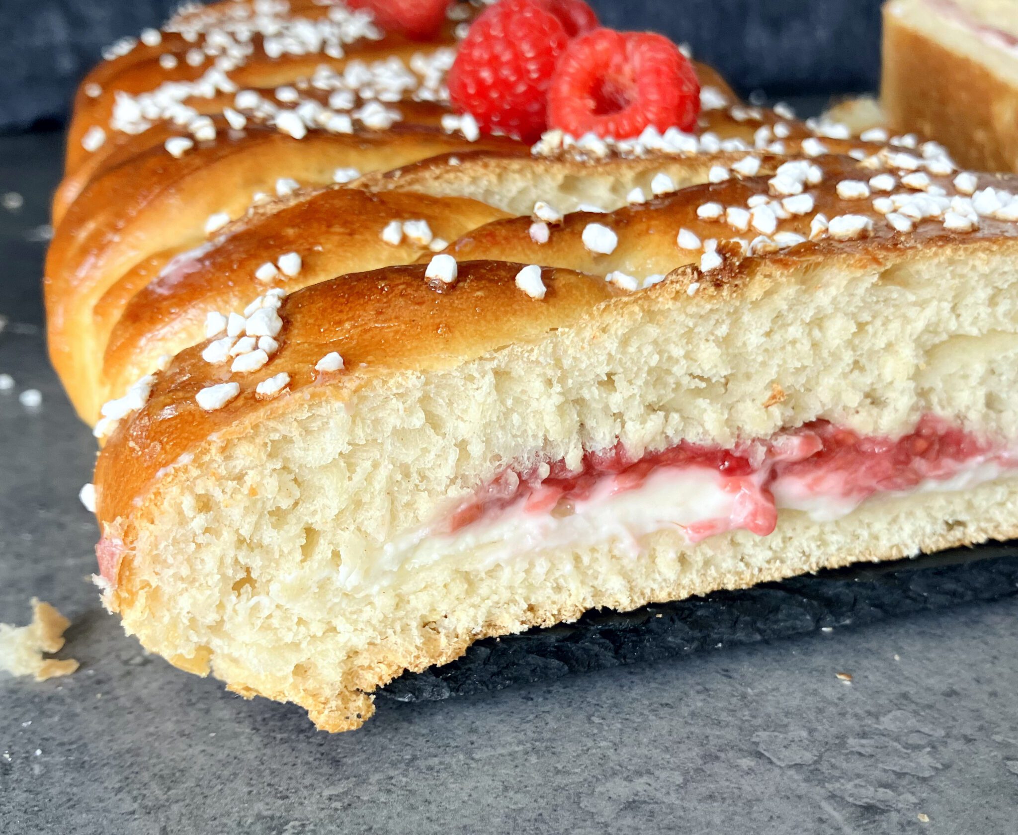 Homemade Raspberry and Cream Cheese Braid