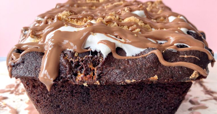 S’Mores Chocolate Loaf Cake