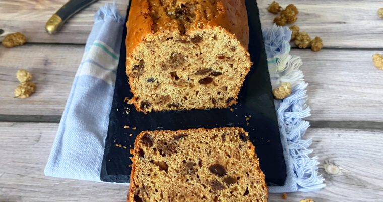 Dried White Mulberry & Date Syrup Tea Loaf